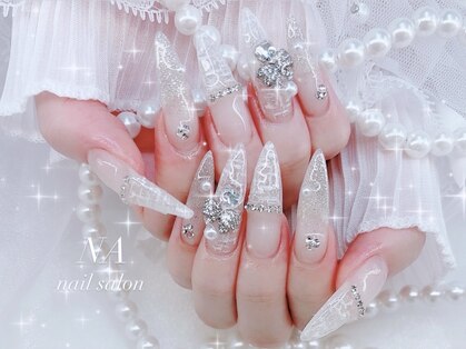 プリンセスネイル レース ビジュー パール ブライダル