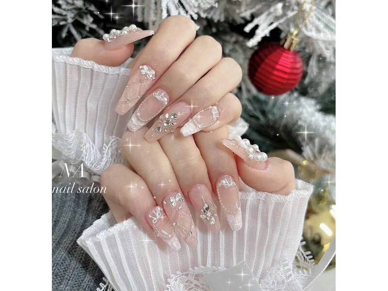 ちゅるんネイル｜心斎橋 NA nail salon｜ちゅるんフレンチ 透明感 上品仕上げ